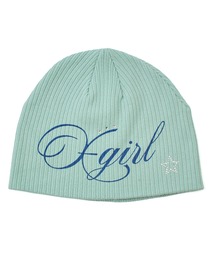 X-girl | SPRAY LOGO AND STUDDED BEANIE(ニットキャップ/ビーニー)