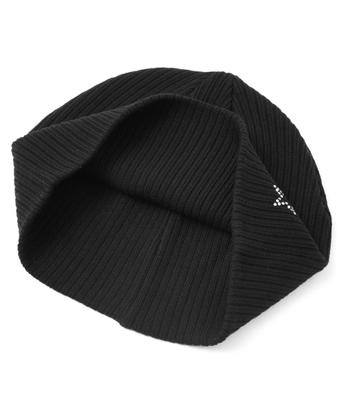 SPRAY LOGO AND STUDDED BEANIE（ニットキャップ/ビーニー）｜X-girl