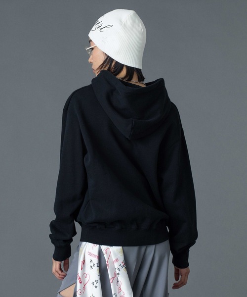 X-girl（エックスガール）の「SPRAY LOGO AND STUDDED BEANIE（ニットキャップ/ビーニー・レディース・ブラック/ライトブルー/ホワイト・ONE SIZE）」の13枚目の写真