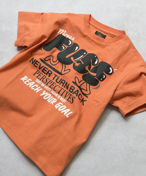 Life Support Products(ライフサポートプロダクツ)の「【プチプラ】プリント半袖T(Tシャツ/カットソー・キッズ・オフホワイト/オレンジ/パープル/ライム/チャコール/ライトピンク/ライトブルー/ブラック/ホワイト系その他/グリーン・110/100/95/90/80/150/140/130/120)」の10枚目の写真