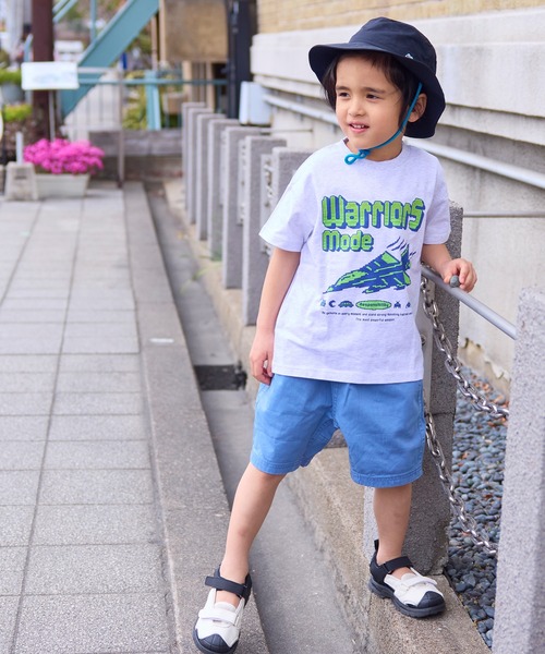 Life Support Products(ライフサポートプロダクツ)の「【プチプラ】プリント半袖T(Tシャツ/カットソー・キッズ・オフホワイト/オレンジ/パープル/ライム/チャコール/ライトピンク/ライトブルー/ブラック/ホワイト系その他/グリーン・110/100/95/90/80/150/140/130/120)」の12枚目の写真