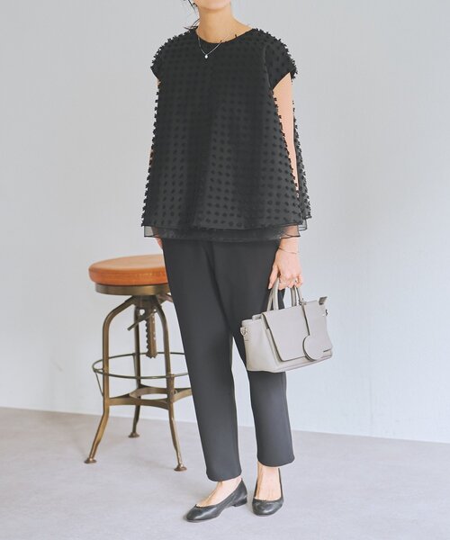 LIVETART（リヴェタート）の「《LIVETART》ふわふわジャガードブラウス（シャツ/ブラウス・レディース・ブラック・FREE）」の8枚目の写真