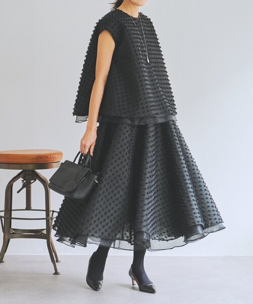 LIVETART（リヴェタート）の「《LIVETART》ふわふわジャガードブラウス（シャツ/ブラウス・レディース・ブラック・FREE）」の20枚目の写真