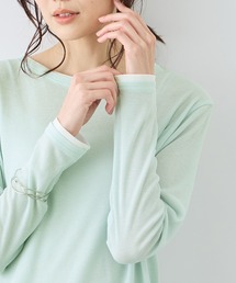 レイヤード風シアーロングスリーブTシャツ