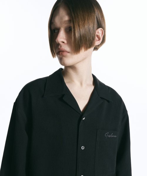 INSILENCE（インサイロンス）の「エンブロイダリー ロゴシャツ BLACK（シャツ/ブラウス・メンズ・その他・S/M/L）」の3枚目の写真