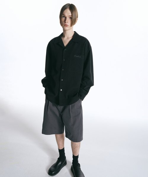 INSILENCE（インサイロンス）の「エンブロイダリー ロゴシャツ BLACK（シャツ/ブラウス・メンズ・その他・S/M/L）」の5枚目の写真