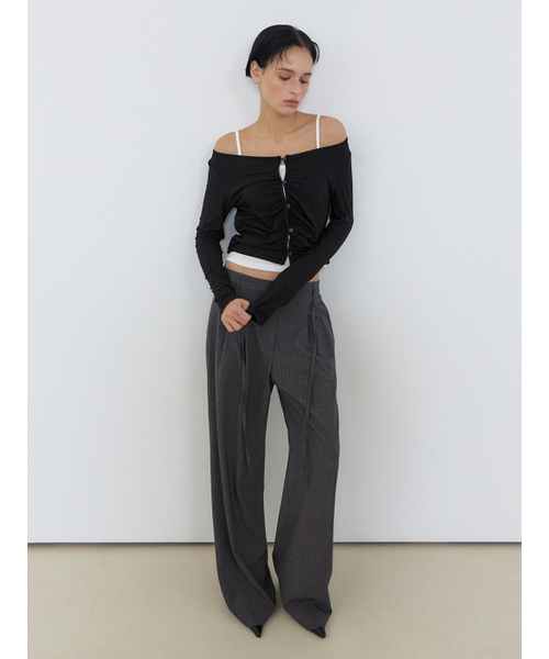 ETMON(エトモン)の「Shirring Cardigan Set, Black(カーディガン/ボレロ・レディース・その他・FREE)」の4枚目の写真