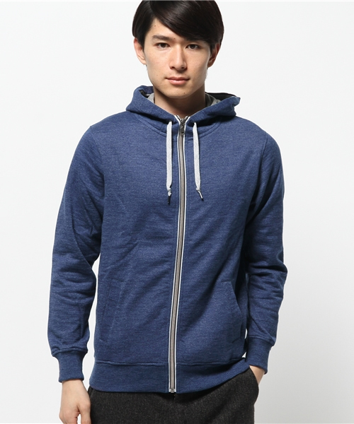 ikka（イッカ）の「TOP裏毛ZIPパーカー（パーカー・メンズ・ネイビー/ブルー/ライトグレー・X-LARGE/MEDIUM/LARGE/SMALL）」の3枚目の写真