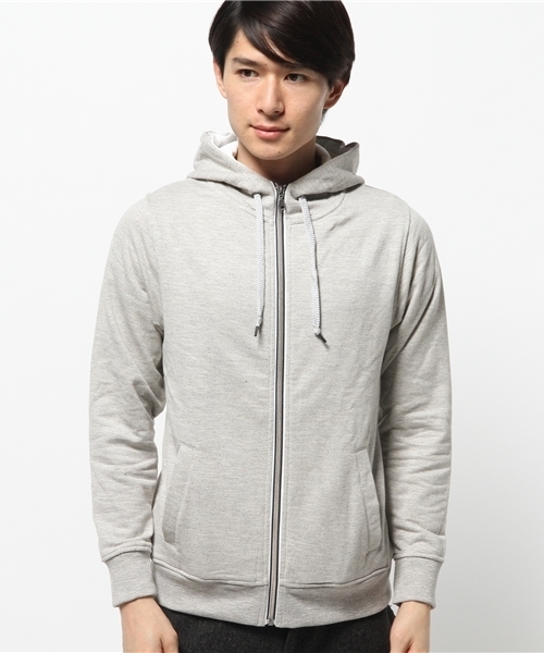 ikka（イッカ）の「TOP裏毛ZIPパーカー（パーカー・メンズ・ネイビー/ブルー/ライトグレー・X-LARGE/MEDIUM/LARGE/SMALL）」の2枚目の写真