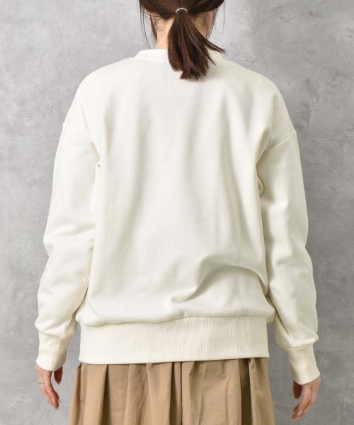 Bleu Bleuet（ブルーブルーエ）の「le petaleトラネコフラワー刺繍スウェット（スウェット・レディース・オフホワイト/グレー・FREE）」の12枚目の写真