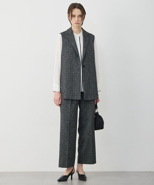 ICB(アイシービー)の「ミックスブッチャー バックスリットジレ(ベスト・レディース・ブラック系9/ネイビー系9・42)」の7枚目の写真
