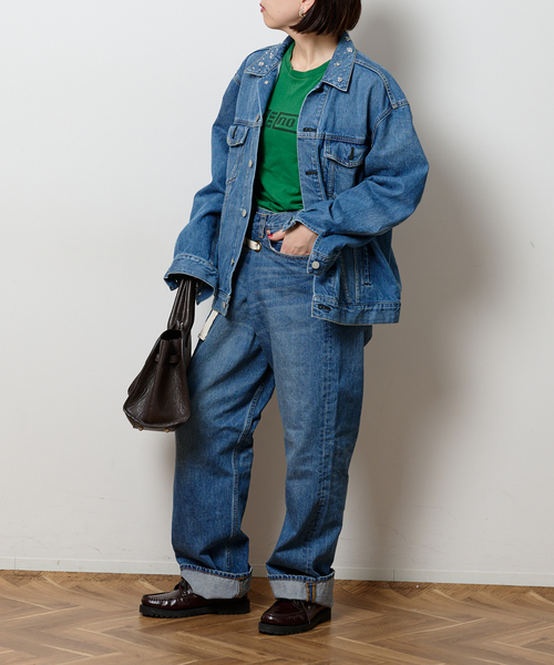 Bonum(ボナム)の「ラップデニム5ポケットパンツ(デニムパンツ・レディース・チャコールグレー/コバルトブルー/ネイビー・FREE)」の18枚目の写真