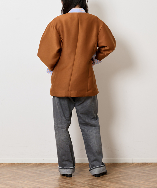 Bonum(ボナム)の「ラップデニム5ポケットパンツ(デニムパンツ・レディース・チャコールグレー/コバルトブルー/ネイビー・FREE)」の5枚目の写真