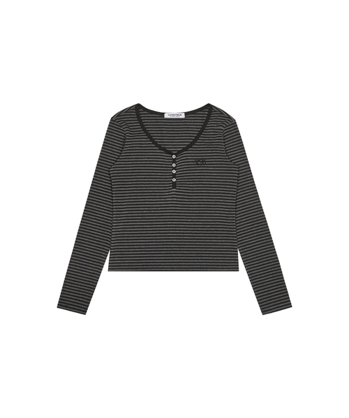 LUVISTRUE(ラヴイズトゥルー)の「BASIC ILOVEU SLEEVE TEE(CHARCOAL)(Tシャツ/カットソー・レディース・その他・FREE)」の1枚目の写真
