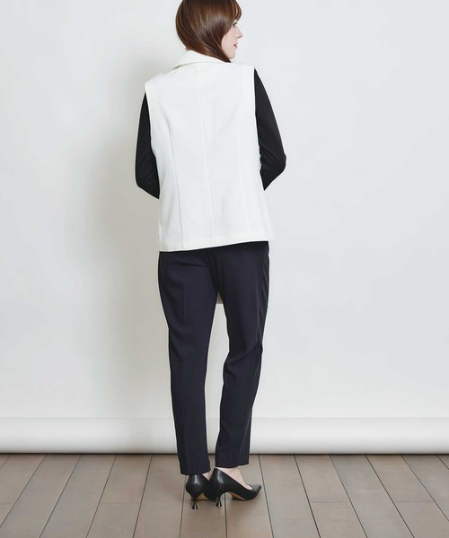 PICCIN PERLA（ピッチンペルラ）の「チュールジレ（ベスト・レディース・ブラック/オフホワイト・M）」の8枚目の写真