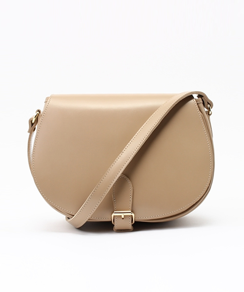 LOUNGEDRESS（ラウンジドレス）の「ラウンドレザーポッシェバッグ（ショルダーバッグ・レディース・グリーン/キャメル/アイボリー/ベージュ・ﾌﾘ-）」の3枚目の写真