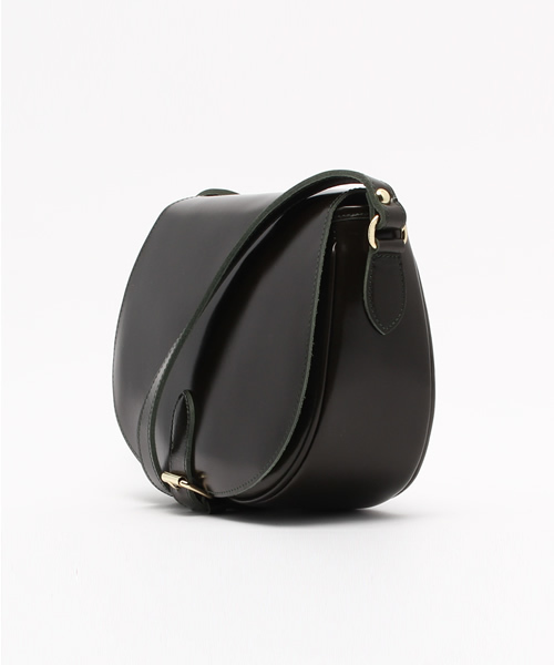 LOUNGEDRESS（ラウンジドレス）の「ラウンドレザーポッシェバッグ（ショルダーバッグ・レディース・グリーン/キャメル/アイボリー/ベージュ・ﾌﾘ-）」の5枚目の写真