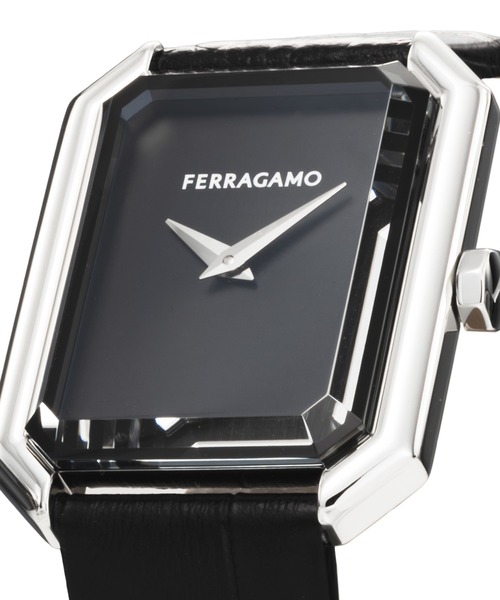 FERRAGAMO(フェラガモ)の「Salvatore Ferragamo/サルヴァトーレ・フェラガモ CRYSTAL TANK 腕時計 FR-SFS800124 レディース(アナログ腕時計・レディース・ブラック・FREE)」の2枚目の写真