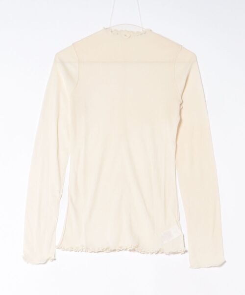 HAKUJI(ハクジ)の「HAKUJI Sheer rib BN PO(Tシャツ/カットソー・レディース・オフホワイト/ブラック/ライトイエロー・FREE)」の9枚目の写真