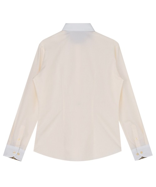 TOKYO SHIRTS（トウキョウシャツ）の「形態安定ノンアイロン ラウンド 長袖ビジネスワイシャツ（ビジネスシャツ・レディース・オレンジ・XS/S/M/L/LL/XL）」の2枚目の写真