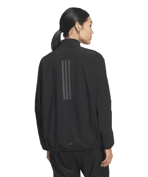 adidas(アディダス)の「アディダス adidas トレーニング エッセンシャルズ プラス ルーズフィット ストレッチ ウーブン ジャケット(ジャージ・レディース・ライトベージュ/ブラック/ネイビー・M/L)」の4枚目の写真