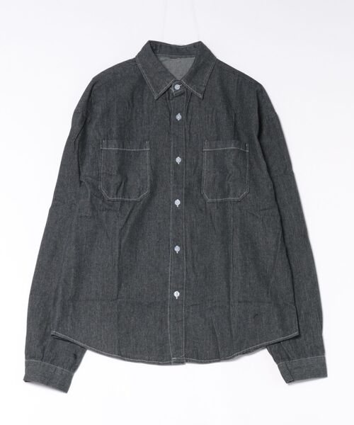 NEW GENTLEMAN(ニュージェントルマン)の「パサデナデニム オーバーサイズシャツ(シャツ/ブラウス・メンズ・ブラック/ブルー・M/L)」の18枚目の写真
