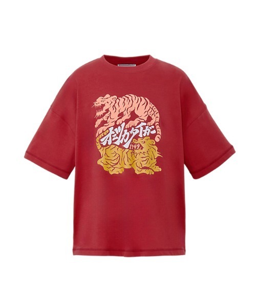 Onitsuka Tiger(オニツカタイガー)の「GRAPHIC TEE / グラフィックティー(Tシャツ/カットソー・レディース・バーガンディー・L/M/S/XS/XL)」の1枚目の写真
