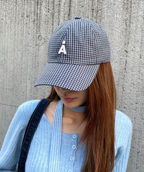 ALAND(エーランド)の「【UNISEX】ALAND/Aロゴアソート柄CAP(キャップ・レディース・ホワイト/ネイビー/チャコールグレー/ベージュ・ONE SIZE)」の11枚目の写真