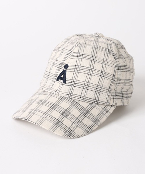 ALAND(エーランド)の「【UNISEX】ALAND/Aロゴアソート柄CAP(キャップ・レディース・ホワイト/ネイビー/チャコールグレー/ベージュ・ONE SIZE)」の12枚目の写真