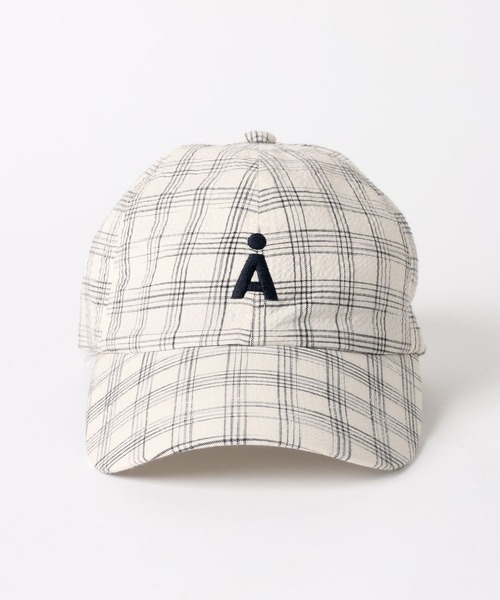 ALAND(エーランド)の「【UNISEX】ALAND/Aロゴアソート柄CAP(キャップ・レディース・ホワイト/ネイビー/チャコールグレー/ベージュ・ONE SIZE)」の13枚目の写真