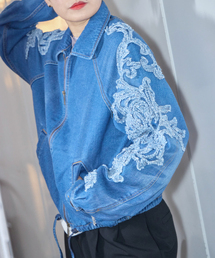 TAAKK SCULPTURAL EMBROIDERY DENIMBLOUSON TA26SS-BL030:デニムブルゾン