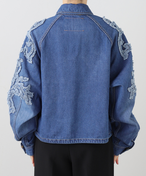 TAAKK(ターク)の「TAAKK SCULPTURAL EMBROIDERY DENIMBLOUSON TA26SS-BL030:デニムブルゾン(デニムジャケット・レディース・ブルー・LARGE)」の9枚目の写真