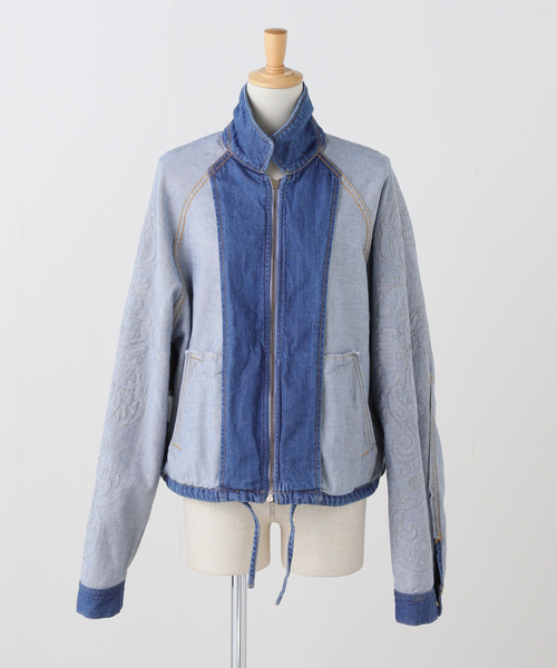 TAAKK(ターク)の「TAAKK SCULPTURAL EMBROIDERY DENIMBLOUSON TA26SS-BL030:デニムブルゾン(デニムジャケット・レディース・ブルー・LARGE)」の13枚目の写真