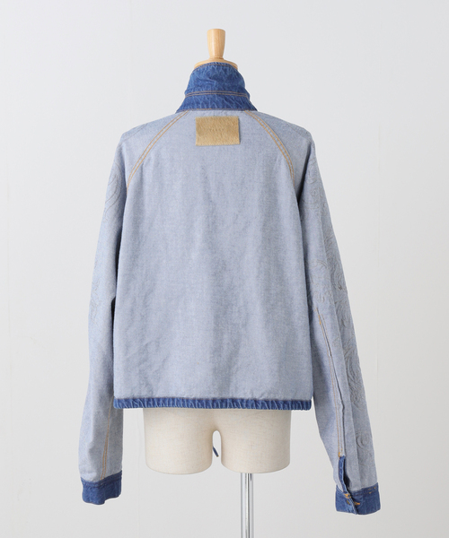 TAAKK(ターク)の「TAAKK SCULPTURAL EMBROIDERY DENIMBLOUSON TA26SS-BL030:デニムブルゾン(デニムジャケット・レディース・ブルー・LARGE)」の14枚目の写真