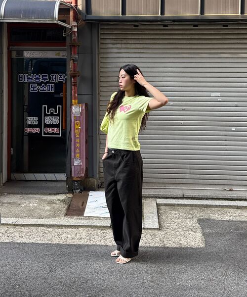 EXCONTAINER(エックスコンテナ)の「カーブドワイドコットンパンツ (ブラウン)(その他パンツ・メンズ・その他・MEDIUM/LARGE/X-LARGE)」の12枚目の写真