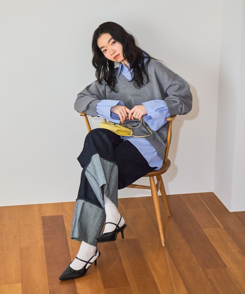 mysty woman(ミスティウーマン)の「チェーンミニショルダー 665491(ショルダーバッグ・レディース・イエロー/ホワイト・FREE)」の5枚目の写真