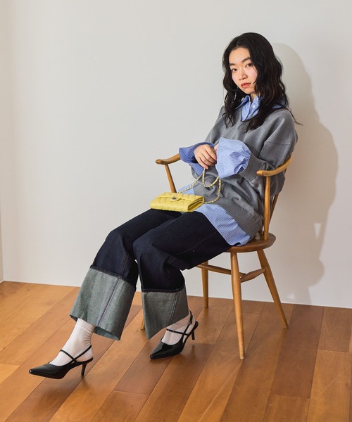 mysty woman(ミスティウーマン)の「チェーンミニショルダー 665491(ショルダーバッグ・レディース・イエロー/ホワイト・FREE)」の6枚目の写真