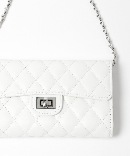 mysty woman(ミスティウーマン)の「チェーンミニショルダー 665491(ショルダーバッグ・レディース・イエロー/ホワイト・FREE)」の14枚目の写真