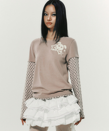 SKULL L/S DUSTY PINK