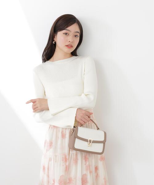 PROPORTION BODY DRESSING(プロポーションボディドレッシング)の「ニットドッキング花柄シャーリングワンピース / 1216147300(ワンピース・レディース・ピンク/ブルー・SMALL/P/S/MEDIUM)」の5枚目の写真
