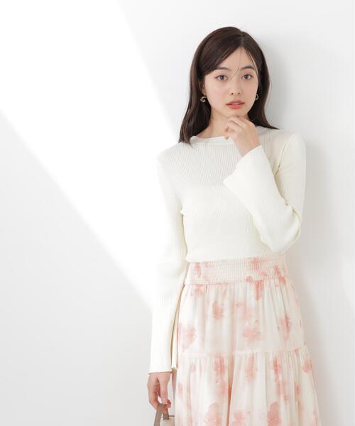 PROPORTION BODY DRESSING(プロポーションボディドレッシング)の「ニットドッキング花柄シャーリングワンピース / 1216147300(ワンピース・レディース・ピンク/ブルー・SMALL/P/S/MEDIUM)」の7枚目の写真