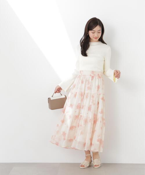 PROPORTION BODY DRESSING(プロポーションボディドレッシング)の「ニットドッキング花柄シャーリングワンピース / 1216147300(ワンピース・レディース・ピンク/ブルー・SMALL/P/S/MEDIUM)」の9枚目の写真