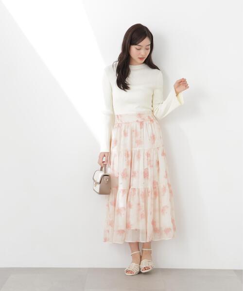 PROPORTION BODY DRESSING(プロポーションボディドレッシング)の「ニットドッキング花柄シャーリングワンピース / 1216147300(ワンピース・レディース・ピンク/ブルー・SMALL/P/S/MEDIUM)」の10枚目の写真