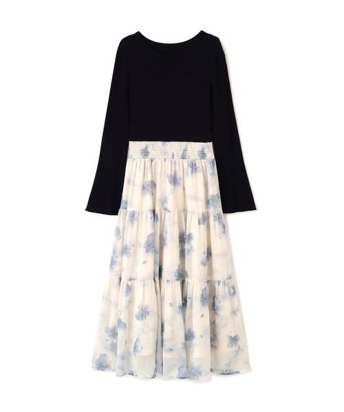 PROPORTION BODY DRESSING(プロポーションボディドレッシング)の「ニットドッキング花柄シャーリングワンピース / 1216147300(ワンピース・レディース・ピンク/ブルー・SMALL/P/S/MEDIUM)」の14枚目の写真