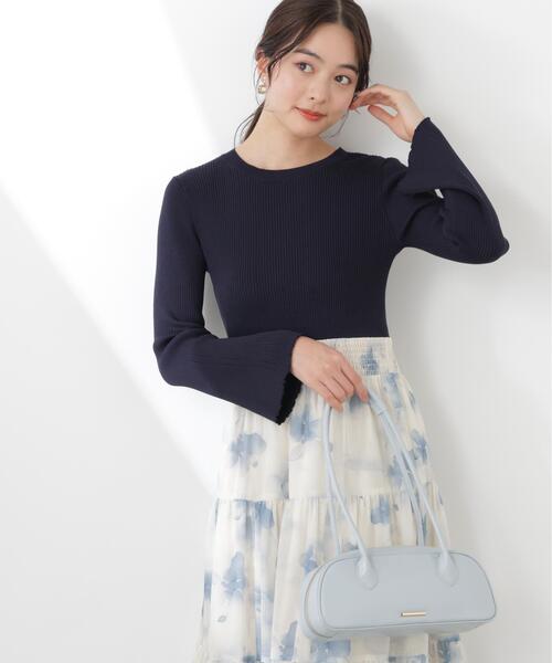 PROPORTION BODY DRESSING(プロポーションボディドレッシング)の「ニットドッキング花柄シャーリングワンピース / 1216147300(ワンピース・レディース・ピンク/ブルー・SMALL/P/S/MEDIUM)」の16枚目の写真