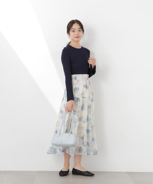 PROPORTION BODY DRESSING(プロポーションボディドレッシング)の「ニットドッキング花柄シャーリングワンピース / 1216147300(ワンピース・レディース・ピンク/ブルー・SMALL/P/S/MEDIUM)」の18枚目の写真