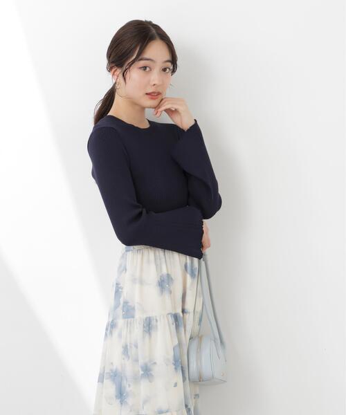 PROPORTION BODY DRESSING(プロポーションボディドレッシング)の「ニットドッキング花柄シャーリングワンピース / 1216147300(ワンピース・レディース・ピンク/ブルー・SMALL/P/S/MEDIUM)」の19枚目の写真