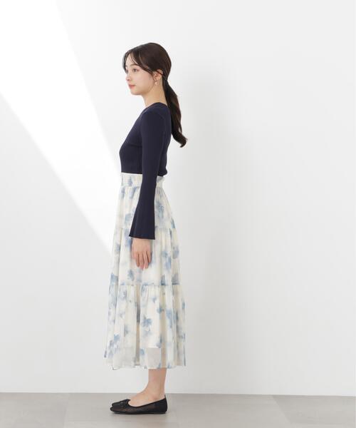 PROPORTION BODY DRESSING(プロポーションボディドレッシング)の「ニットドッキング花柄シャーリングワンピース / 1216147300(ワンピース・レディース・ピンク/ブルー・SMALL/P/S/MEDIUM)」の21枚目の写真
