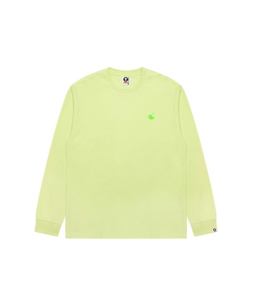 AAPE BY A BATHING APE(エーエイプバイアベイシングエイプ)の「AAPE NOW LONG SLEEVE TEE(Tシャツ/カットソー・メンズ・ホワイト/ブラック/ライトグリーン・LARGE/MEDIUM/X-LARGE/SMALL)」の1枚目の写真