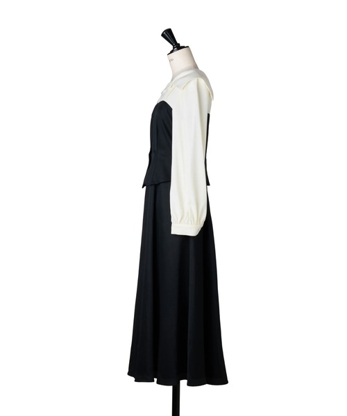 Her lip to(ハーリップトゥー)の「Mayfair Bicolor Flared Dress(ワンピース・レディース・ブラック・S/M)」の9枚目の写真